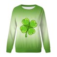 thumbnail image 4 of QIPOPIQ Chandails à Manches Longues pour Femmes T-Shirts de la Saint-Patrick Chandail Shamrock T-Shirt Vert Hauts T-Shirts de la Saint-Patrick Tuniques à Col Rond pour Dames T-Shirts de Fête T-Shirts Graphiques Aubaines, 4 of 4