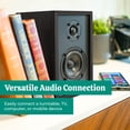 thumbnail image 3 of Electrohome Berkeley 2.0 Stereo Powered Bookshelf Speakers with Built-in Amplifier and 3" Drivers for Turntable, TV, PC and Wireless Music Streaming featuring Bluetooth 5, RCA and Aux (EB20B), 3 of 8