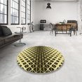 thumbnail image 4 of Ahgly Company Tapis d'Intérieur Lavable en Machine Carré Transitionnel Marron, 3 Pieds Carré, 4 of 7