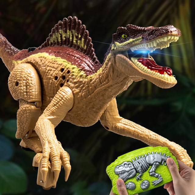 CSEONEP Gift for kids,Remote Control Dinosaur Toy, Spiny Back with Light, Walking and Sounds, Simulation Dinosaur Boys and Girls Toy Shaking Head and Tail