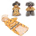thumbnail image 4 of Puppy Rain Poncho Jacket, Transparent Brim Bee Pattern Dog Raincoat Reflective Lightweight  For Camping For Walking S,M,L,XL,XXL, 4 of 8