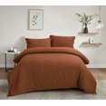 thumbnail image 1 of Swift Home Ultra Soft Solid Duvet Cover Set, Twin, Cinnam, 1 of 4