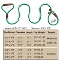thumbnail image 2 of Handmade Strong Heavy Duty Rope No Pull Training Lead Leashes with Durable Leather Handles,Reflective Dog Training Lead for Large Medium and Small Dogs, 2 of 8