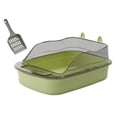 thumbnail image 4 of Tachiuwa Cat Litter Box Cat Sand Basin with High Side Cat Litter Container Durable green, 4 of 9