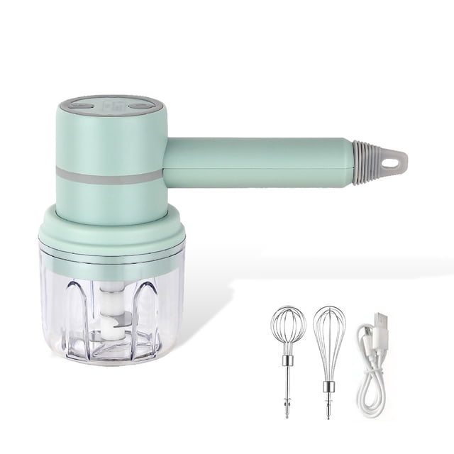 jesticaly Wireless Food Mixer Hand Blender USB Rechargeable Detachable Waterproof Egg Beater Household Kitchen Baking Tools Green