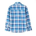thumbnail image 2 of Bienzoe Boy's Flannel Button Down Long Sleeve Plaid Shirt Blue 7/8, 2 of 8