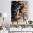 thumbnail image 3 of Design Art - Femme avec Aigles Cheval Blanc, 3 of 5