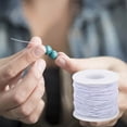 thumbnail image 4 of DIY Craft Elastic Band for Bracelets and Bead Cord – White Nylon Thread for DIY Knitting and Crochet Projects Elastic String for Jewelry Making Bracelets Necklaces Crafts, 4 of 7