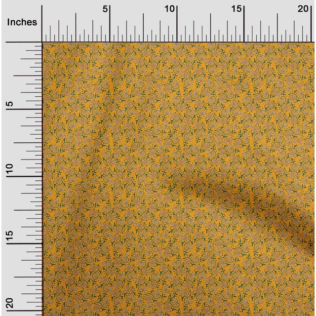 oneOone Georgette Viscose Fabric Floral Block Print Fabric By Yard 42 Inch Wide