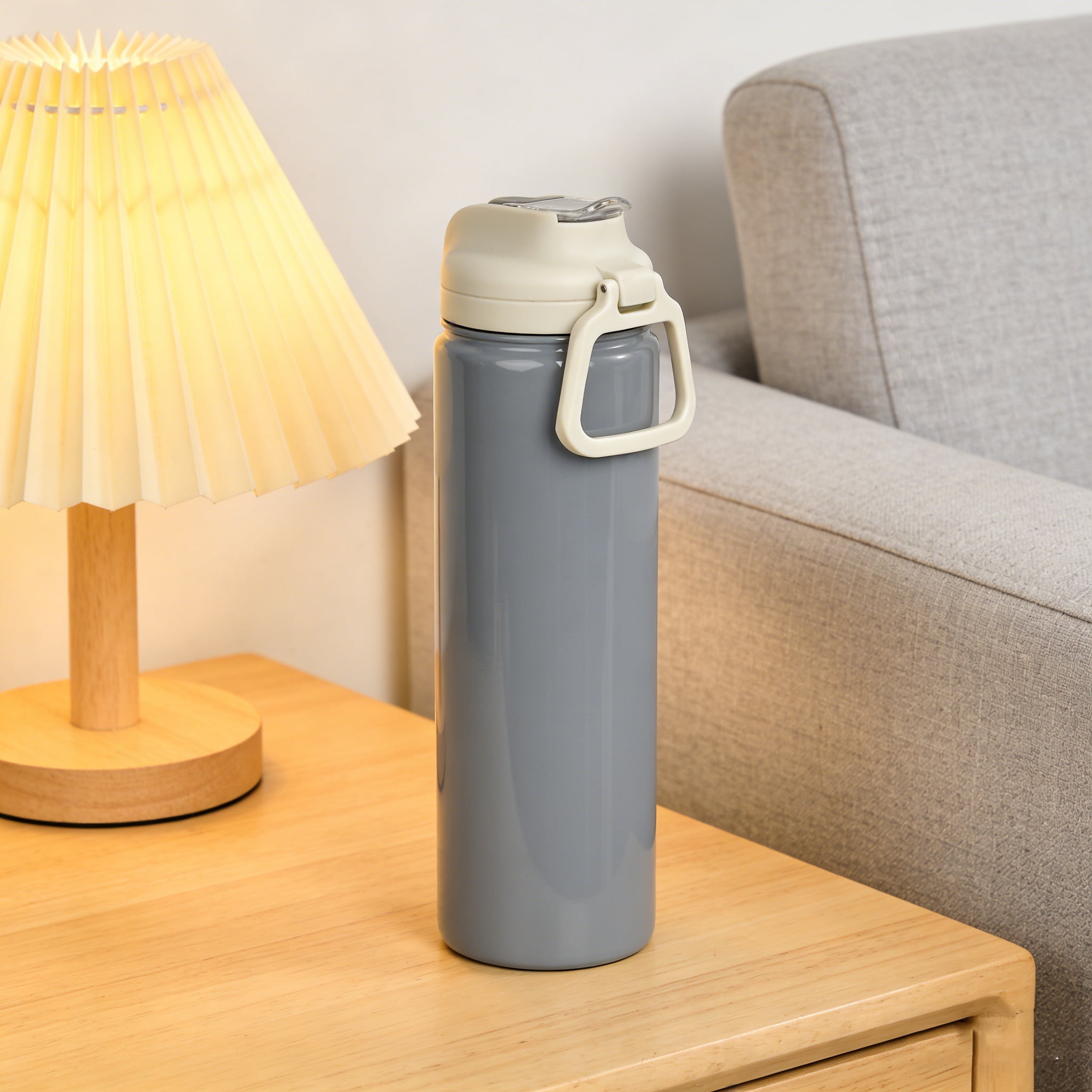Mainstays 2PK 24 Ounce Stainless Steel Sip Water Bottle Grey, Back to School Supplies
