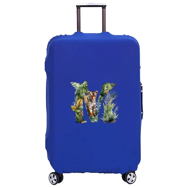 Housse de Valise Lavable Housse de Protection Anti-Rayures Housse Adaptée pour Motif Imprimé Tigre de jungle Convient pour 18-32 Pouces Tigre de jungle letterM