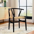 thumbnail image 1 of Heavenly Collection | Wishbone Black Wood Dining Chair for Kitchen or Dining Room, 1 of 10