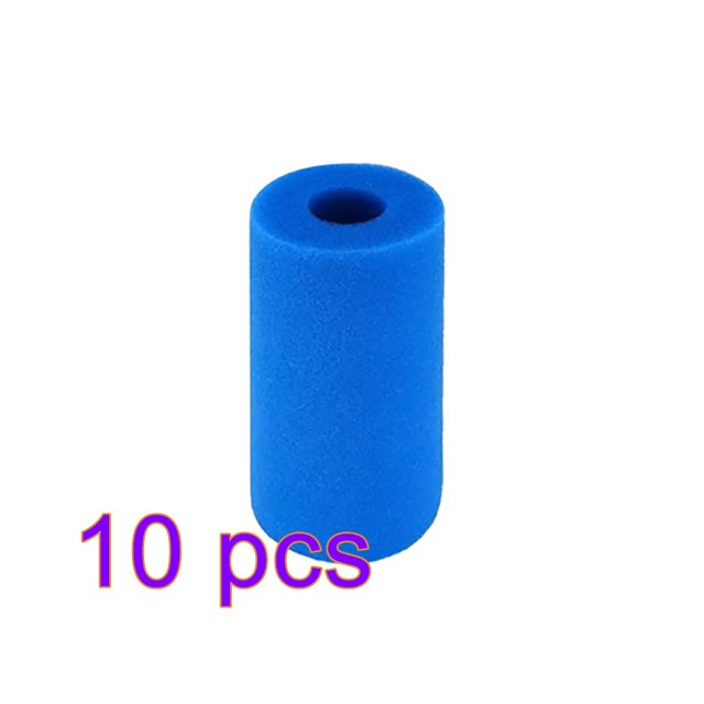 10pcsfiltre à Eau pour Piscine Mousse Réutilisable Lavable Colonne Filtrante Accessoire, 20x10cm