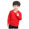 thumbnail image 2 of LSLJS Toddler Baby Boy Girl Fleece Pullover Sweatshirt Solid Color Crewneck Blouse Shirt Tops Warm Fall Winter Clothes, 2 of 5