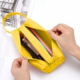 thumbnail image 2 of SIYTUAU Double Layer Oxford Cloth Pencil Case 7.9X2.95X2.95 Inches Yellow For School Students Large Capacity Zipper Double Pull Design Pencil Case Portable Yellow, 2 of 6