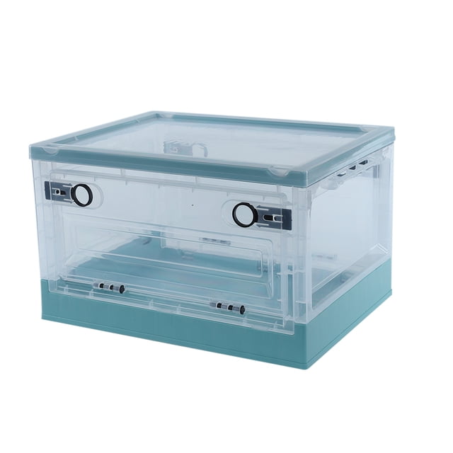 EGNMCR Storage Bins With Lids - Storage Bins, Plastic Storage Bins For Closet Organizer, 28L Folding Storage Box, Stackable Toy Storage Bins Storage Jar