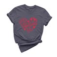 thumbnail image 2 of Cadeaux de la Saint-Valentin T-shirt Décontracté à Col Rond Manches Courtes Imprimé Arbre de Noël pour Femmes, 2 of 6