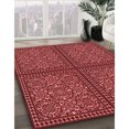 thumbnail image 3 of Ahgly Company Tapis Rond Lavable en Machine Intérieur Transitionnel Rouge Canneberge, 3 Pieds Rond, 3 of 7