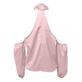 thumbnail image 4 of Pompotops Chemise à Manches Longues Unie Sans Dos pour Femmes, Mode, Décontractée, Sans Bretelles, Hauts pour Femmes en Solde, 4 of 6