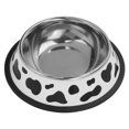 thumbnail image 4 of Stainless Steel Dog And Cat Bowl, Pet Dog Feeder Bowl Cute Shatterproof Round Cow Pattern  For Puppies For Wet Food For Small Dogs, 4 of 9