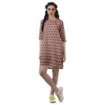 thumbnail image 2 of Moomaya Robe T-Shirt Courte Droite en Georgette Mousse pour Femmes Vêtements Grande Taille, 2 of 4