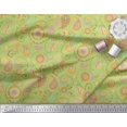 thumbnail image 3 of Soimoi Green Heavy Canvas Fabric Mandala & Paisley Printed Fabric 1 Yard 58 Inch Wide, 3 of 4