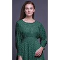 thumbnail image 5 of Bimba Robe Maxi à Volants pour Femmes, Manches Bishop, Col Rond, Taille Smockée - Petit, 5 of 5