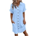 thumbnail image 5 of Gspmoly Robes d'Été, Robe à Manches Longues à Col en V Style Imprimé pour Dames Robes de Mariage pour Femmes Liquidation, 5 of 5