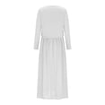 thumbnail image 5 of Gspmoly Robes Décontractées pour Femmes, Robe Décontractée à Taille pour Femmes à Manches Longues avec Fermeture Éclair, Robe à Col en V, Robes de Travail pour Femmes Offres Hebdomadaires, 5 of 5
