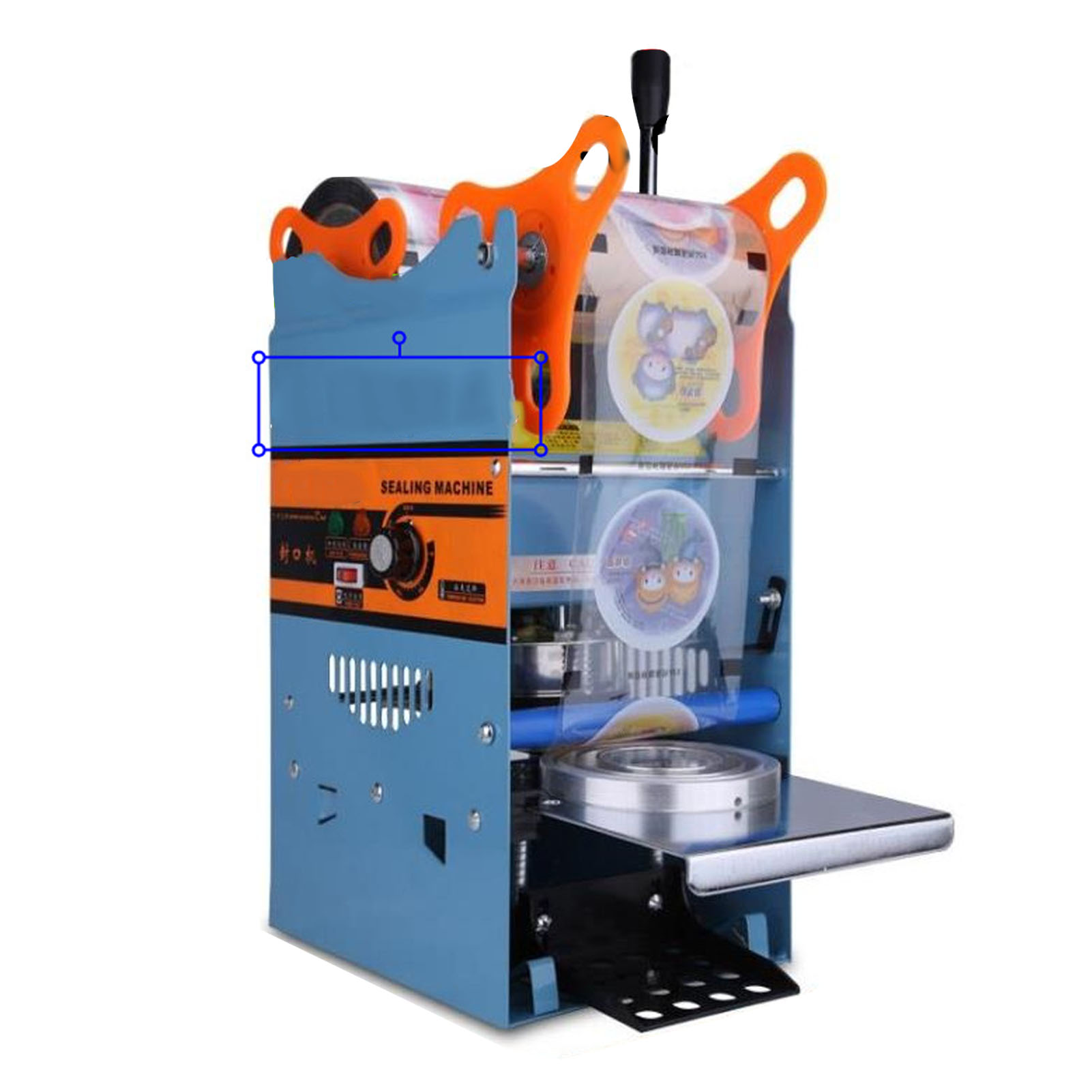 Machine Manual Cup Sealing Machine Stainless Steel Free Adjustment Electric Cup Sealer for Tea Beverage CN Plug
