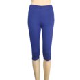 thumbnail image 1 of Innerwin Bottoms Solid Color Ladies Loungewear Summer Skinny Lounge Pants Royal Blue L, 1 of 3