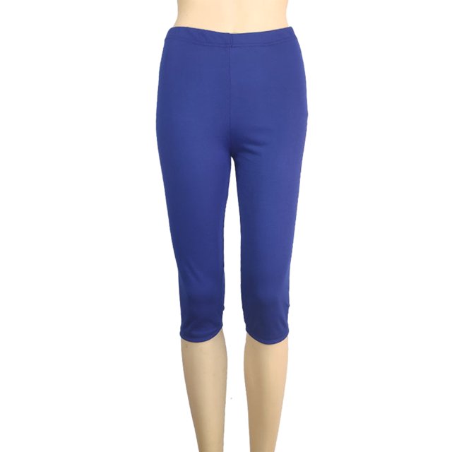 Innerwin Bottoms Solid Color Ladies Loungewear Summer Skinny Lounge Pants Royal Blue L