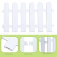 thumbnail image 3 of 5Pcs Garden Picket Fence Plastic White Edgings Decorative Landscape Path Panels, 3 of 5