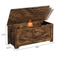 thumbnail image 3 of 39.4" Storage Chest, Wooden Storage Bench with Safety Hinges, Easy Assembly, Large Toy Chest for Entryway, Living Room, Bedroom, 3 of 6