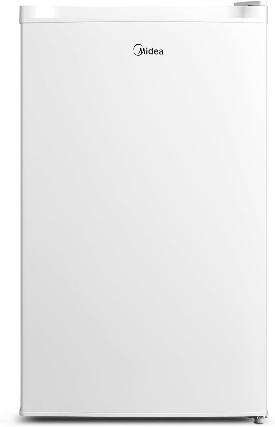 Congélateur vertical Midea 3,0 pi³ avec verrou, 42 dB silencieux, économe en énergie R600A, porte réversible pour appartement, cuisine, garage et chalet – Blanc