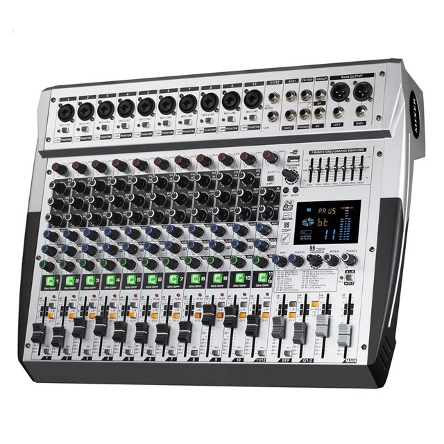 8/12/16 Channel 99 DSP Digital Console Professional Sound Mixer Powered Mixing Console Power Soundcraft With Bluetooth USB ,Smart Fader