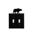 thumbnail image 1 of Village Wrought Iron ESS-14 Couverture d'Interrupteur Ours Double - Noir, 1 of 3