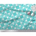 thumbnail image 3 of Soimoi Green Poly Georgette Fabric Triangle Art Geometric Decor Fabric Printed Yard 52 Inch Wide, 3 of 3