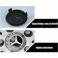 thumbnail image 2 of Mercedes Benz 75mm ABS Hub Caps - 4 Pieces Wheel Center Caps, 2 of 4