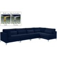 thumbnail image 2 of Meridian Furniture Coupe Modulaire en Velours Marine Julia (5 Boîtes), 2 of 2