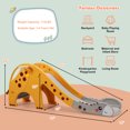 thumbnail image 2 of Patiojoy Kids Giraffe Slide Baby Play Climber Slide Set with Basketball Hoop Yellow, 2 of 8
