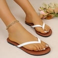 thumbnail image 2 of Women's Walking Shoes, Casual Plus-Size Flat Rubber Flip Flops for Spring/Summer, 2 of 9