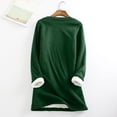 thumbnail image 4 of HKEJIAOI Chandails en Molleton pour Femmes Col Rond Uni Poids Moyen Manches Longues, 4 of 7