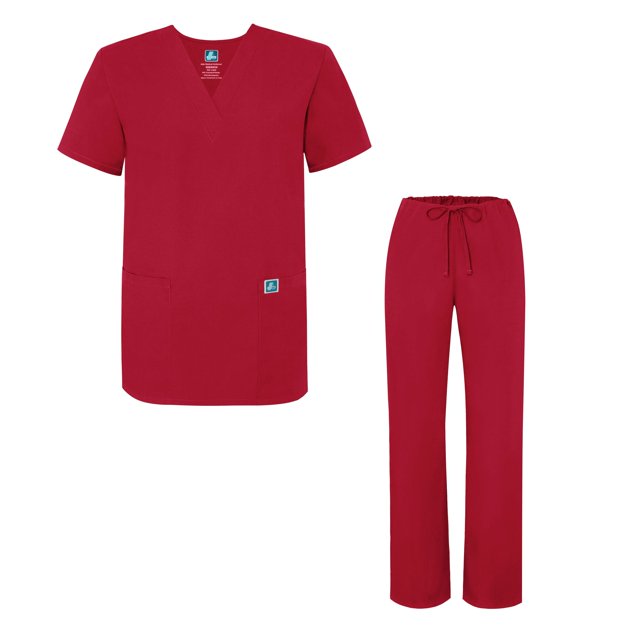 Adar Universal Medical Scrubs Set Medical Uniforms - Unisex Fit 45 colors