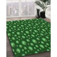 thumbnail image 3 of Ahgly Tapis d'Intérieur Lavable en Machine Carré Vert Émeraude Profond, 6 Pieds Carré, 3 of 7