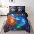 thumbnail image 2 of YST Space Galaxy Twin Comforter Set 7 Piece,Starry Sky Bed in A Bag With Sheets For Kids Boys Outer Space Solar System Bedding Set Gold Blue Nebulas Planets Reversible Bed Set, 2 of 5