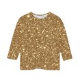 thumbnail image 4 of lcziwo Hauts Scintillants pour Filles Automne Manches 3/4 Col Rond Chandail Mode Blouse Graphique à Paillettes Scintillantes Multicolore Offres du Jour Éclair d'Aujourd'hui, 4 of 6