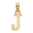 thumbnail image 1 of Diamond2Deal 14K Yellow Gold Block Letter J Initial Pendant for Women, 1 of 6