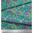 thumbnail image 2 of Soimoi Poly Georgette Fabric Aster Flower Print Fabric by the Yard 52 Inch Wide, 2 of 3