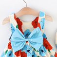 thumbnail image 4 of MIASHUI Ensemble de Robe d'Été pour Filles avec Nœud Floral et Chapeau de Paille Assorti pour Bleu, 2-3 Ans, 4 of 6